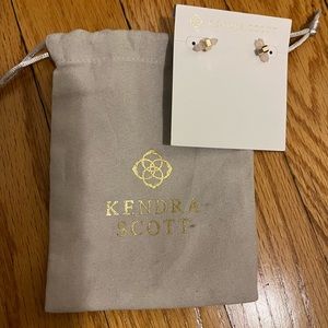 Kendra Scott Jamie Gold Stud Earrings in Rose Quartz